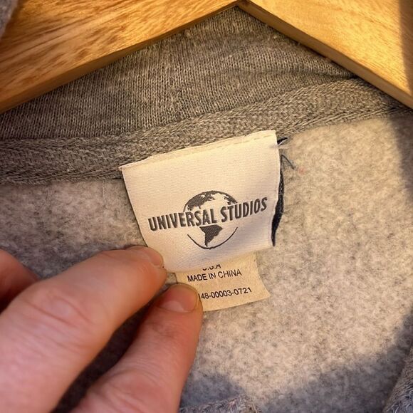 Universal Studios The Simpsons Duff Beer Can Holder Gray Hoodie Men's Sz Medium - Picture 7 of 11